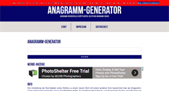 Desktop Screenshot of anagramm-generator.artflow.de