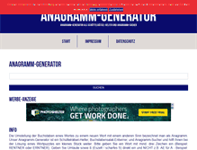 Tablet Screenshot of anagramm-generator.artflow.de